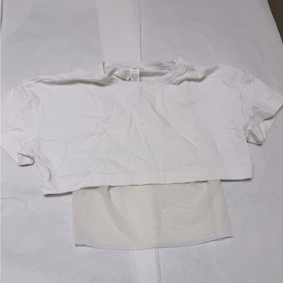 Alo
Made You Look Cropped Short Sleeve Tee - White🪻 - Picture 4 of 10